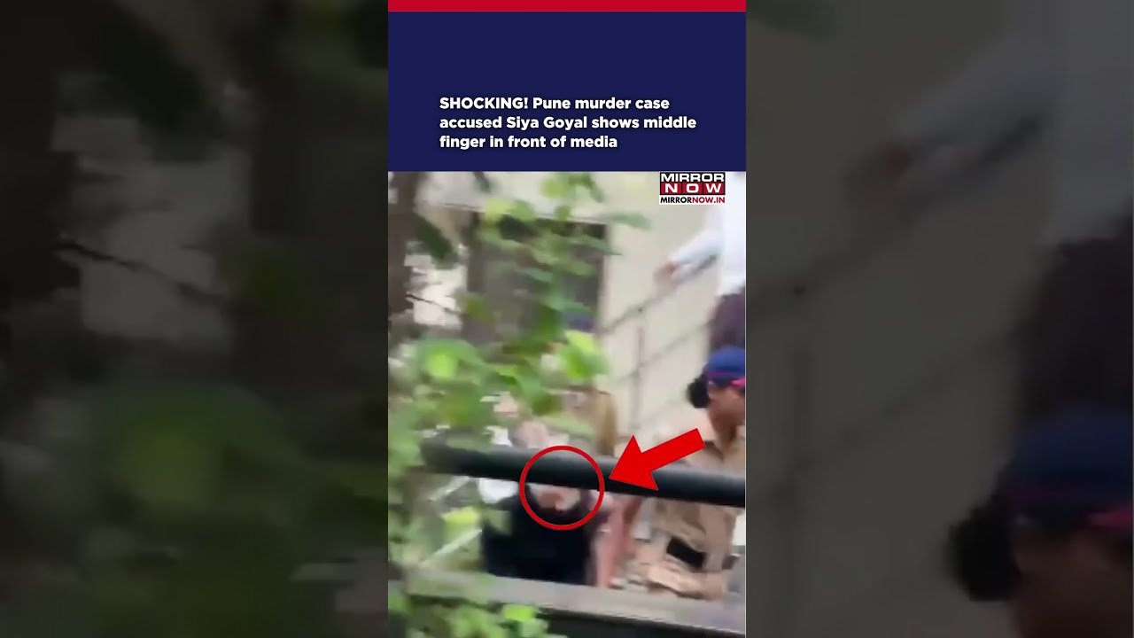 Shocking! Pune Fort Murder Case Accused Siya Goyal Shows Middle Finger In Front Of Media #shorts