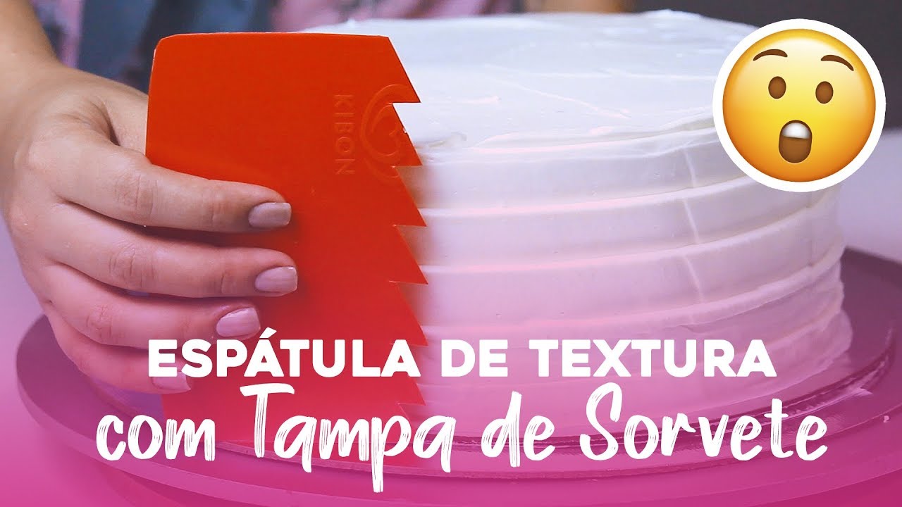 Como Fazer Espátulas de Textura para Decorar Bolo com Tampa de Sorvete