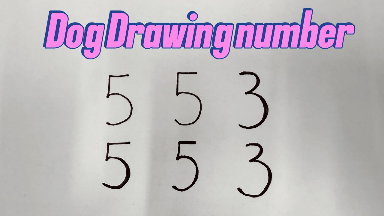 How to draw dog Easy | dog Drawing from number 553 drawing with number