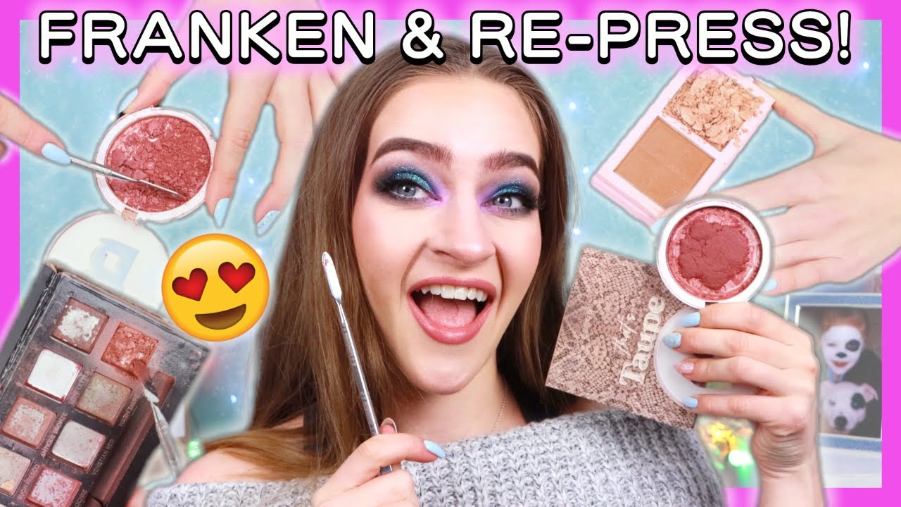 Destroying My Makeup Collection To Make NEW Makeup (franken & re-press)