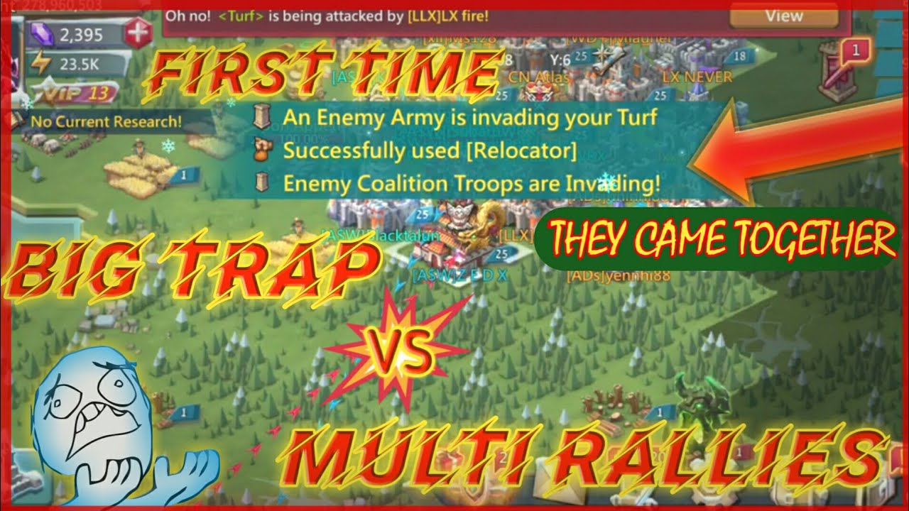 CRAZY TRAP VS MULTI RESCUE RALLIES || Lords Mobile