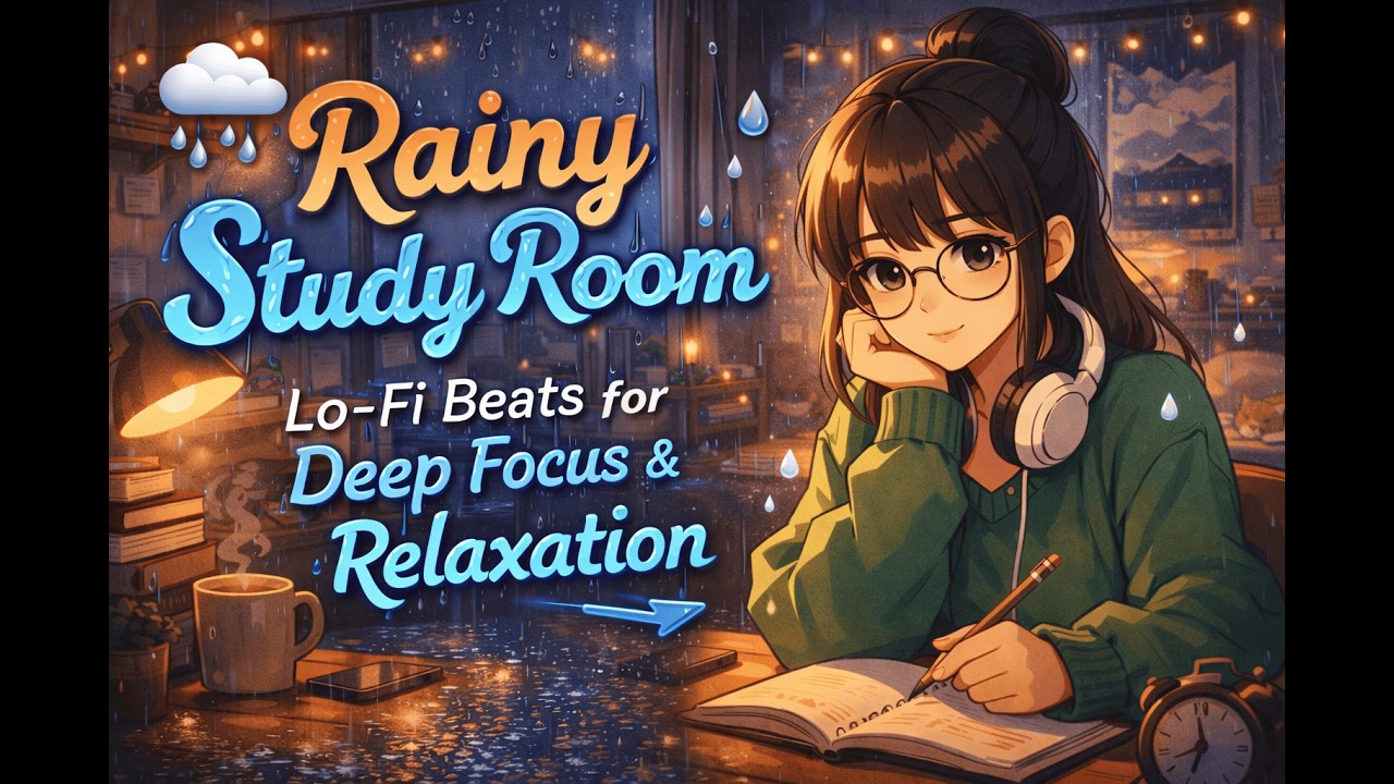 Rainy Study Room 🌧️ Lo-Fi Beats for Deep Focus & Relaxation