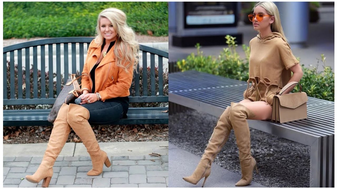 Super glamorous leather comfortable latex thigh highheel overknee Boots collection/Leather outfits
