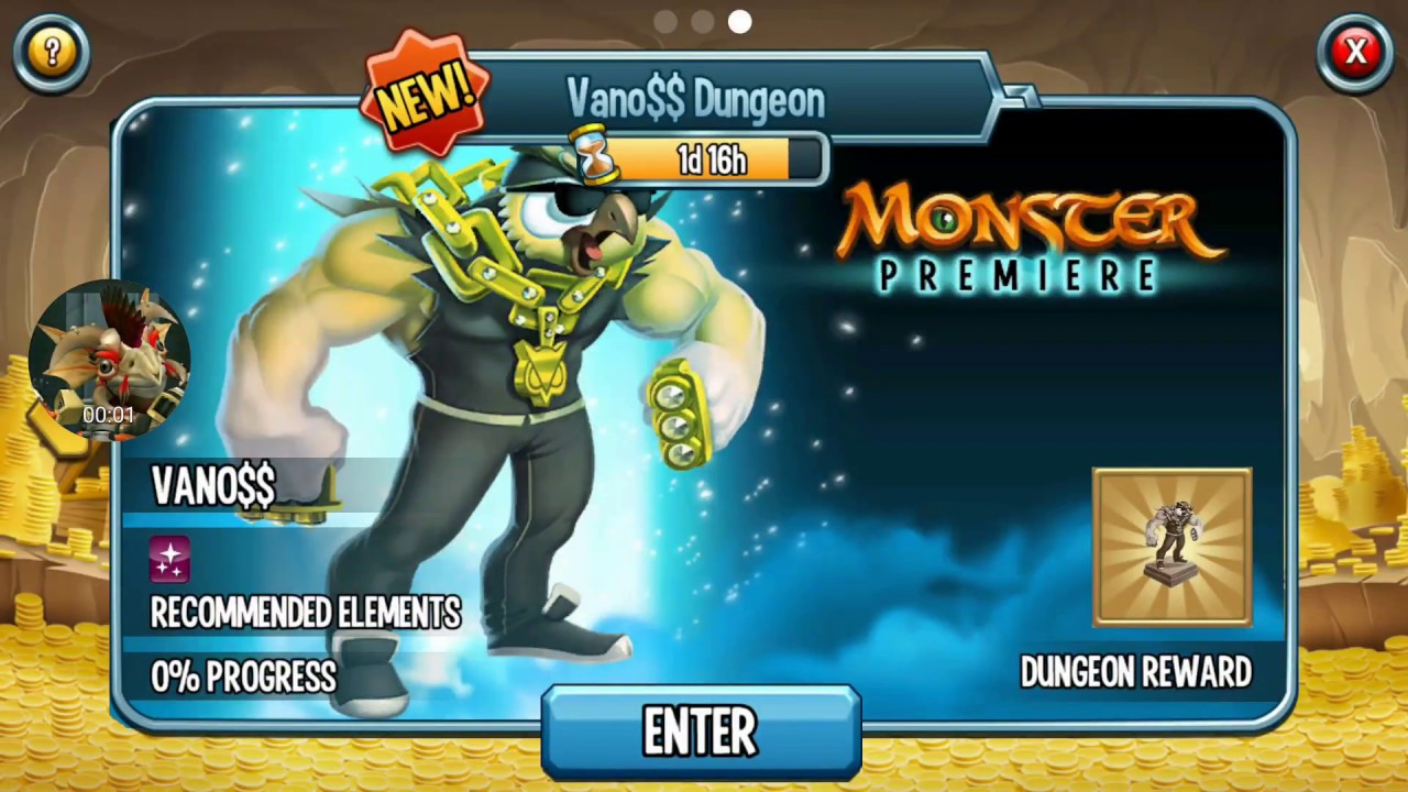 Monster Legends App - Vano$$ Dungeon Battle - 02-06-17