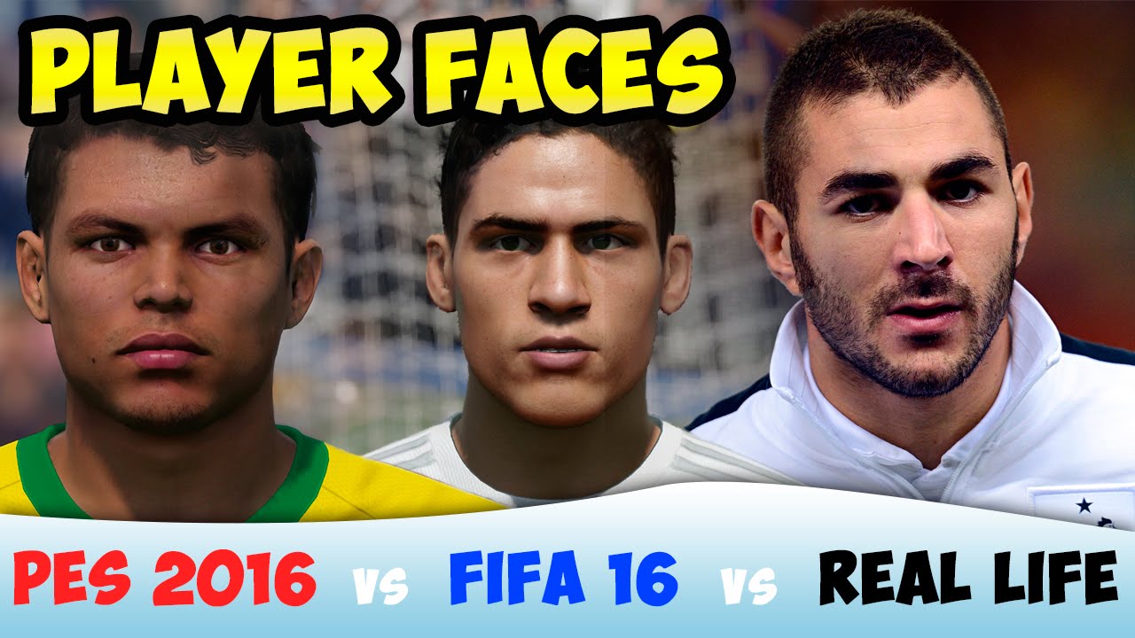 [TTB] FIFA 16 vs PES 2016 vs Real Life - Player Faces Comparison