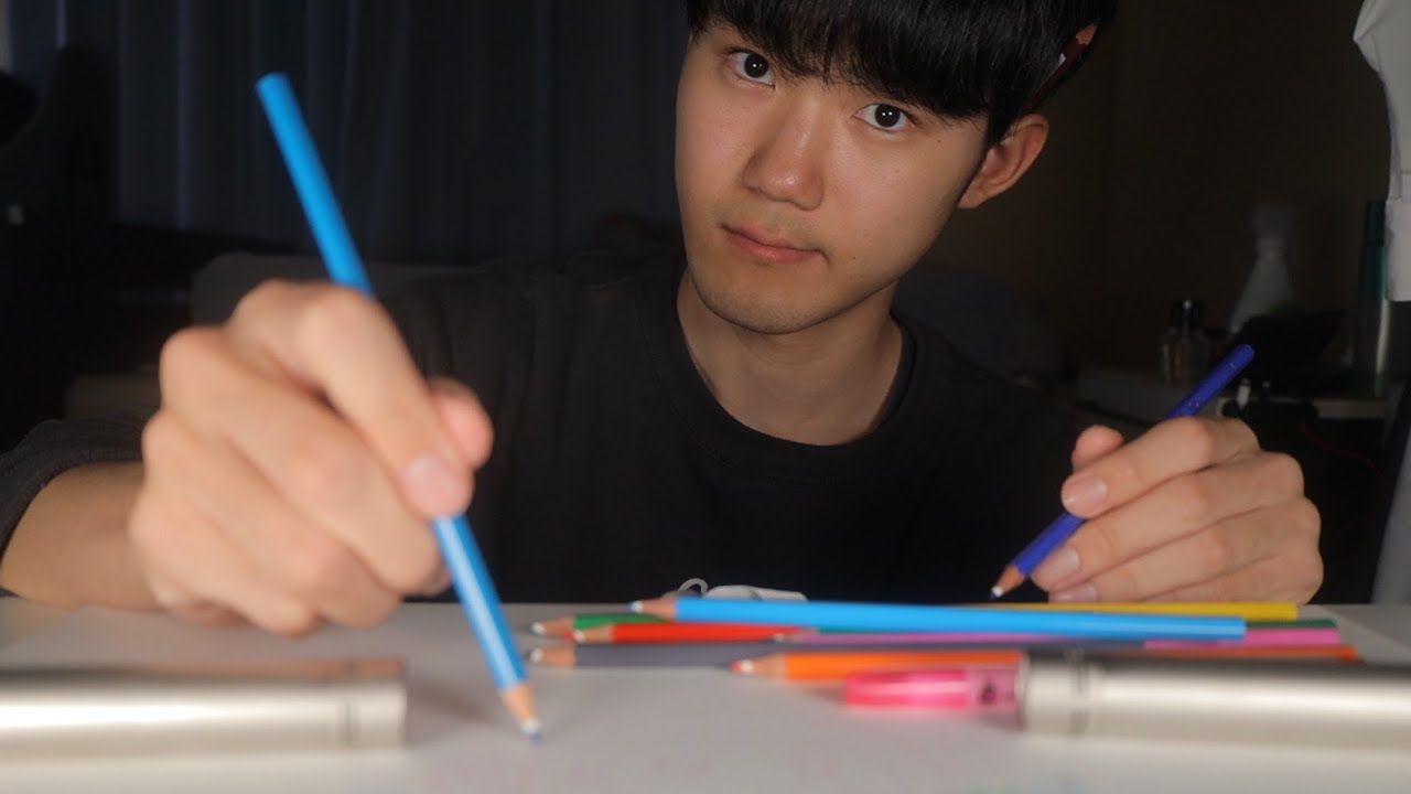【ASMR】心地いい！左右で感じる鉛筆の音【SUB】Listen to a Pencil Drawing