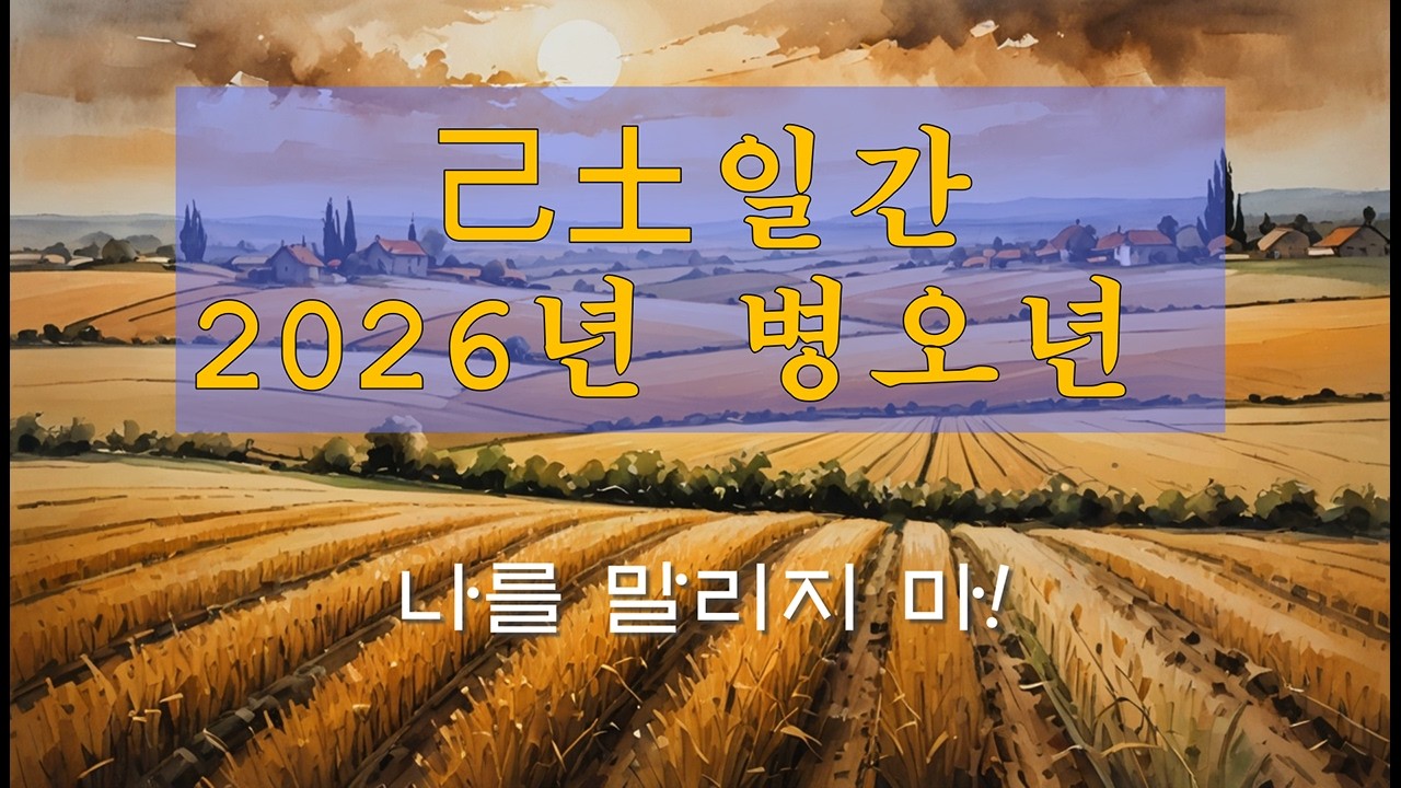 [사주] 기토일간 병오년 운세, 2026년 운세. 사주 보러 안가도 됩니다