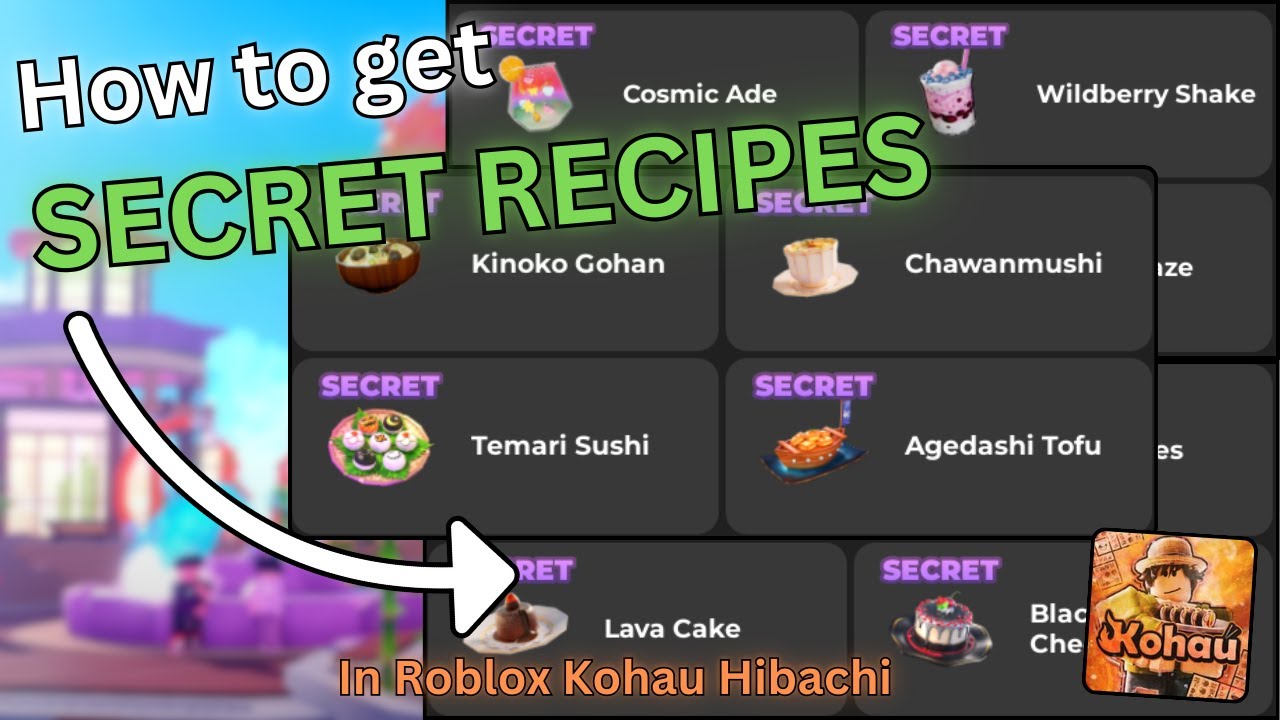EVERY WAY you can get SECRET RECIPES in Kohau Hibachi | Roblox