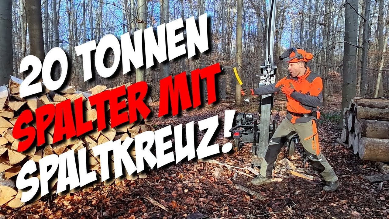 Spalten mit 20t im Wald! #firewood