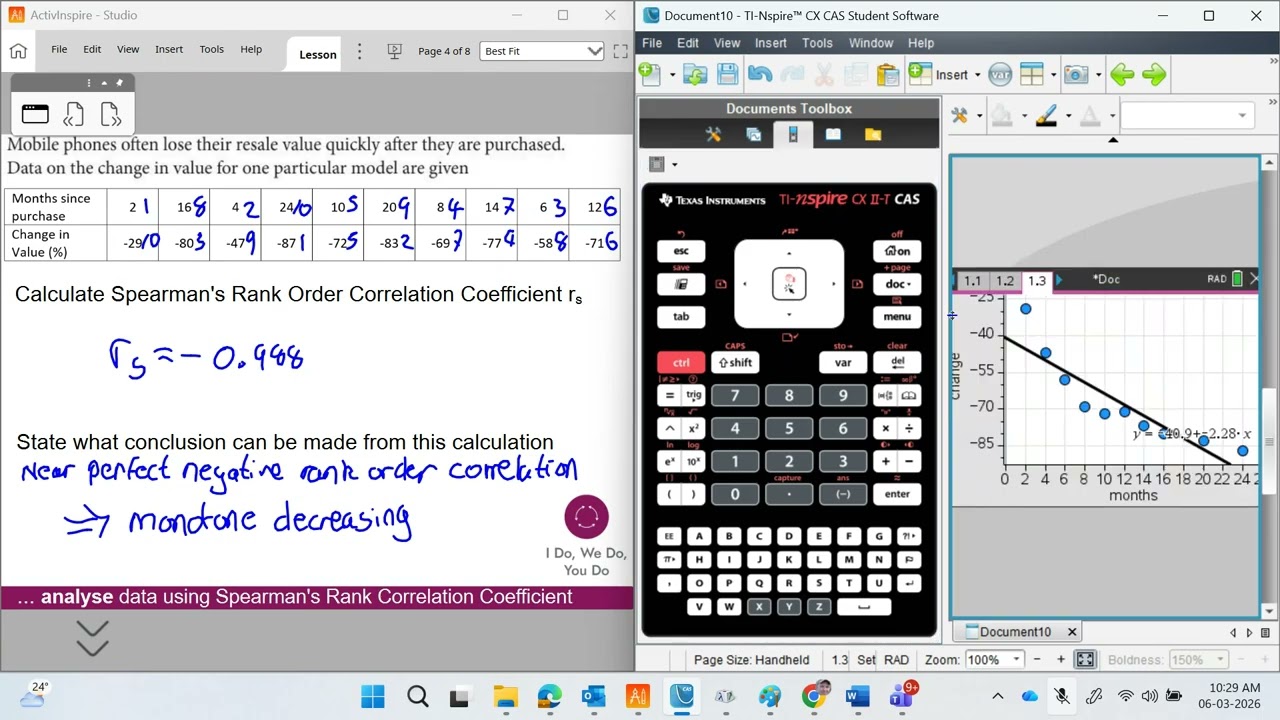 AISL U6L1 - Spearman's Rank Correlation Coefficient
