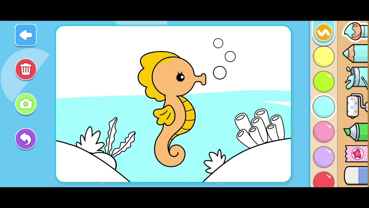 COLORING SEAHORSES