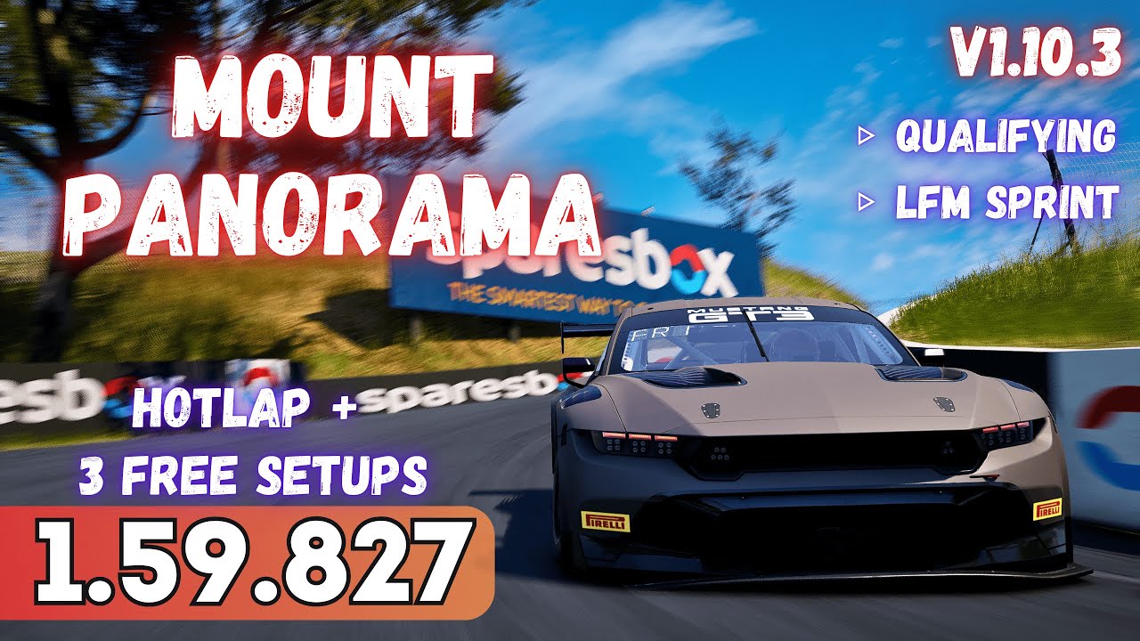 FORD MUSTANG GT3 | MOUNT PANORAMA 1.59.8 | HOTLAP + FREE SETUP | ACC v1.10