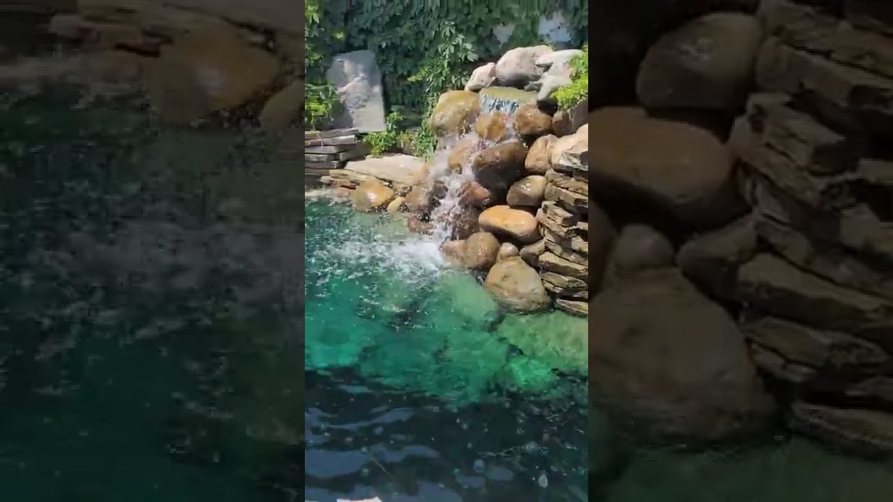 Water Pond Displays #pond #calm #satisfying #landscape #diy #renovation #water #waterfall #boulder