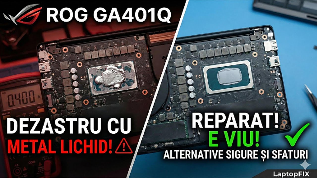 DEZASTRU cu Metal Lichid ! ASUS ROG Zephyrus GA401Q mort din cauza unei greșeli banale.