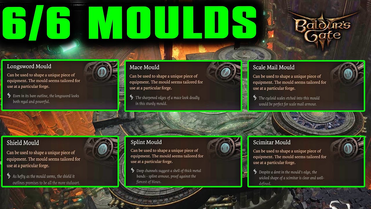 All Mould Locations Guide - 6/6 Moulds Map - Adamantine Forge - Baldur's Gate 3