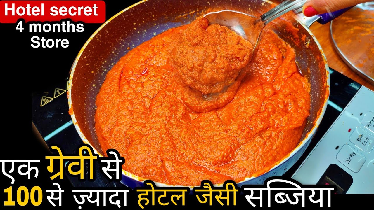 बिना प्याज़-लसुन,१ खास ग्रेवी से बने 100से ज़्यादा होटल जैसी सब्जीया घरमे AllPurpose Gravy Base Recipe