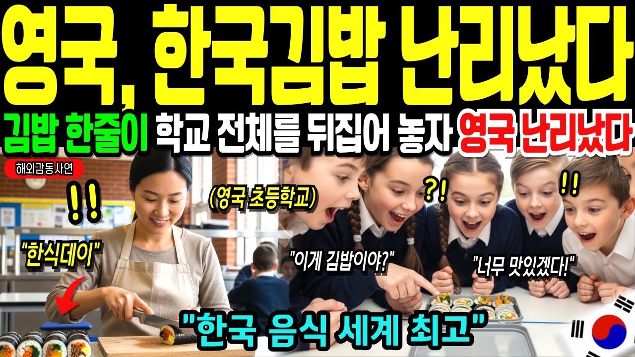 [해외감동사연] 한국김밥이 영국 급식을 뒤집다! 한국 엄마가 싸준 김밥, 