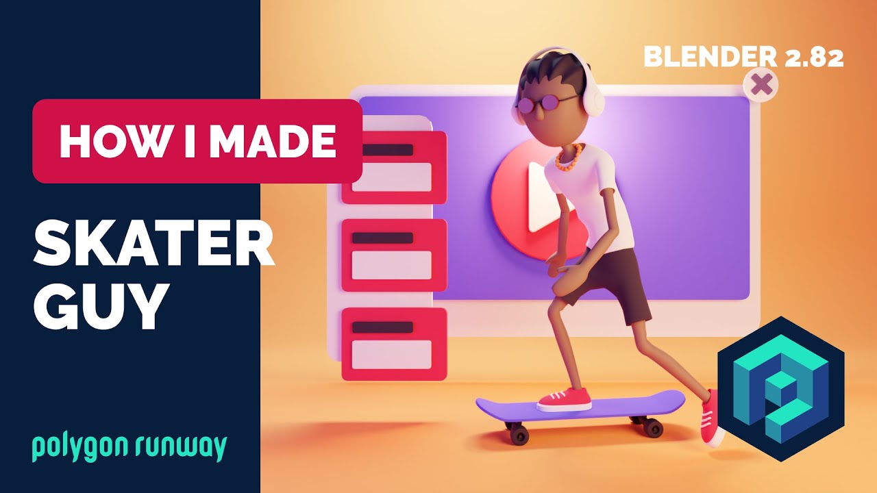 Skater Guy in Blender 2.8 - 3D Modeling Process