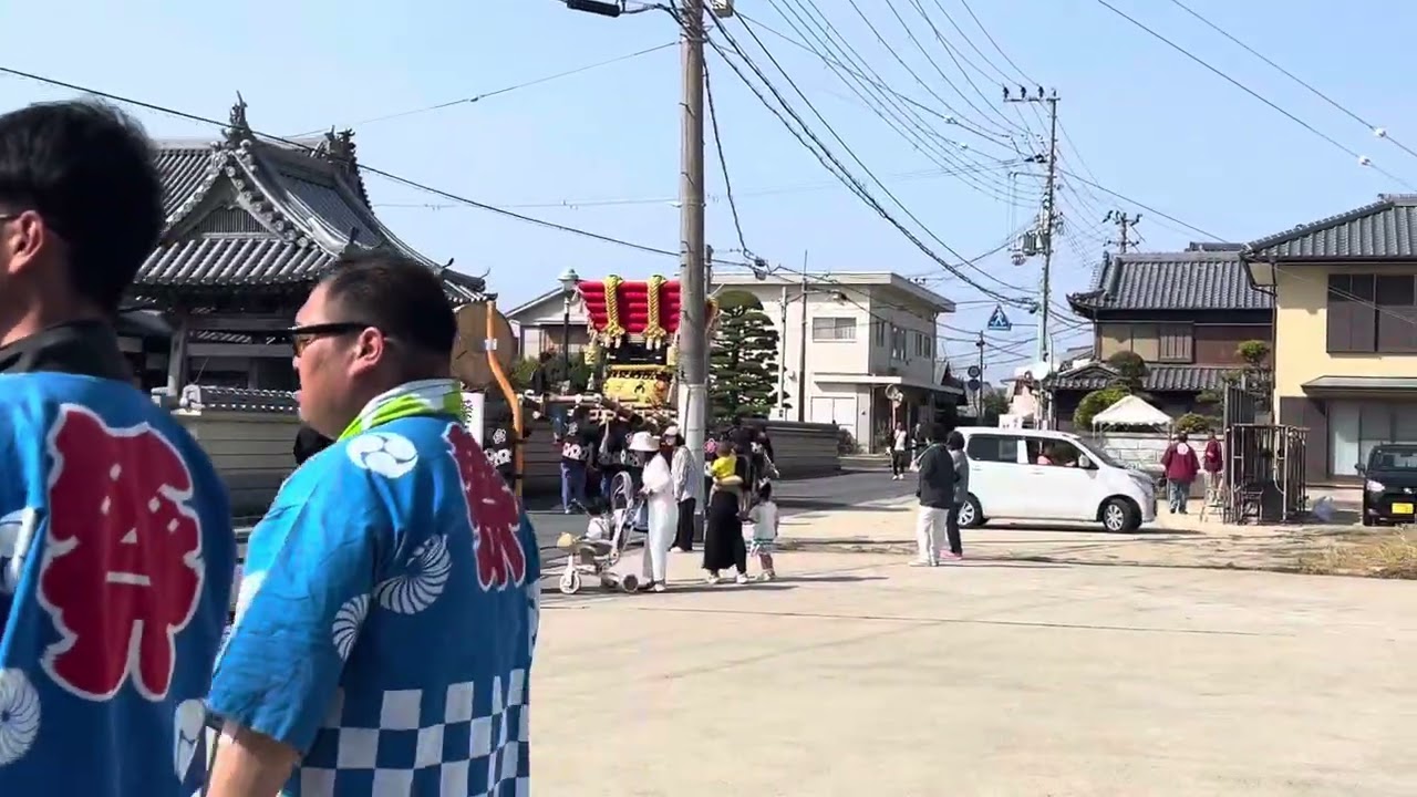 令和7年4月19日阿万亀岡八幡宮春祭り宵宮稲田南薬王寺前