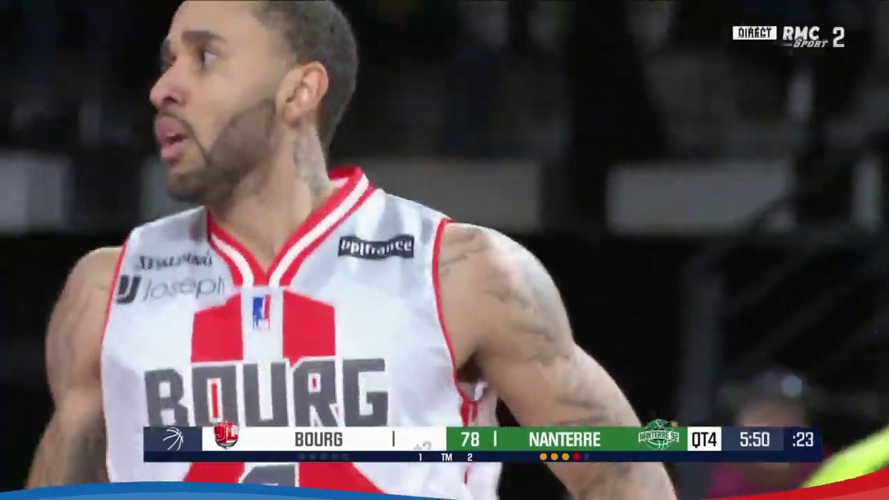 Bourg-en-Bresse vs Nanterre - Tous les paniers
