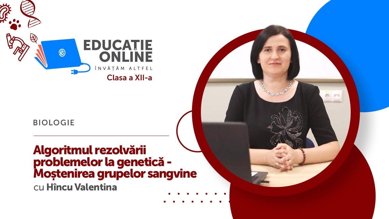 Biologie, clasa a XII-a, Algoritmul rezolvării problemelor la genetică. Moștenirea grupelor sangvine