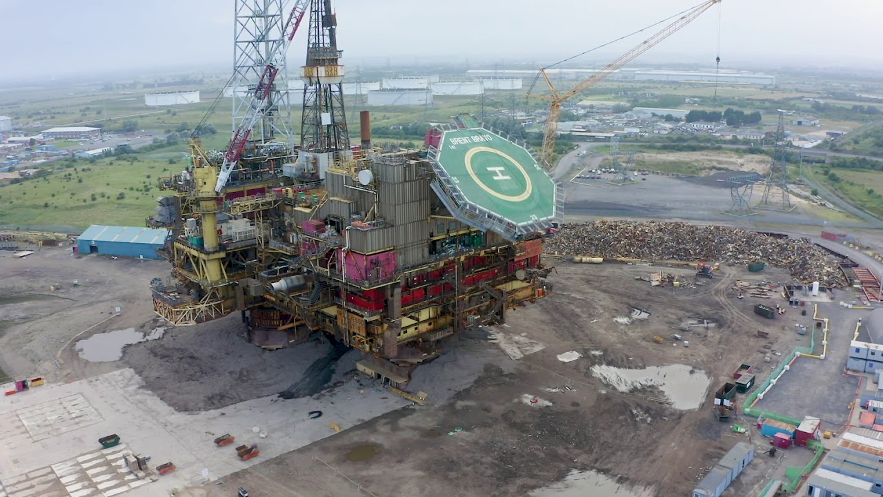 Able UK Brent Bravo Helipad Demolition Video