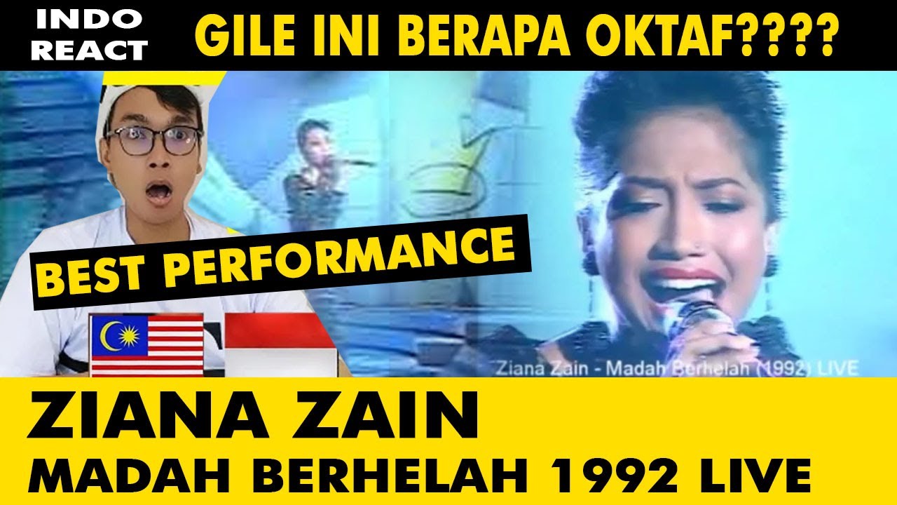 Ziana Zain - Madah Berhelah 1992 LIVE |  🇮🇩 Reaction