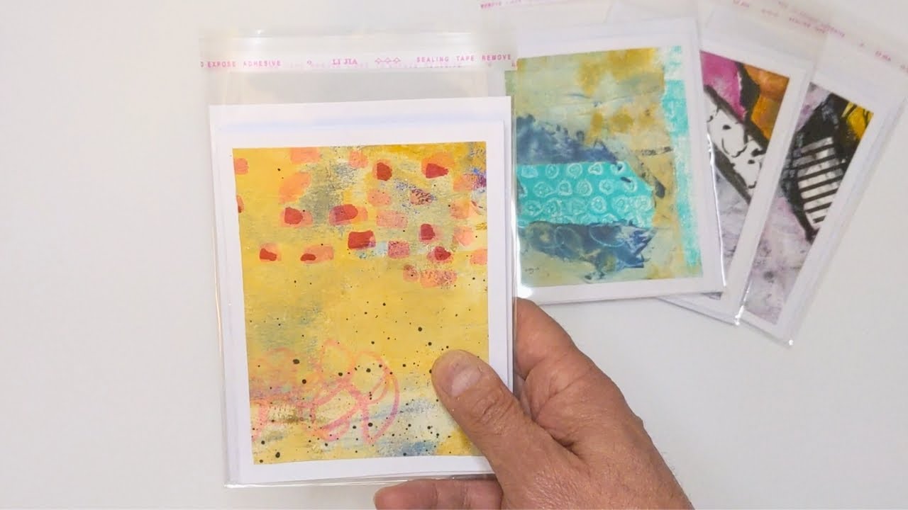 Превратите абстрактные картины в уникальные открытки ручной работы #handmadecard #abstractpainting