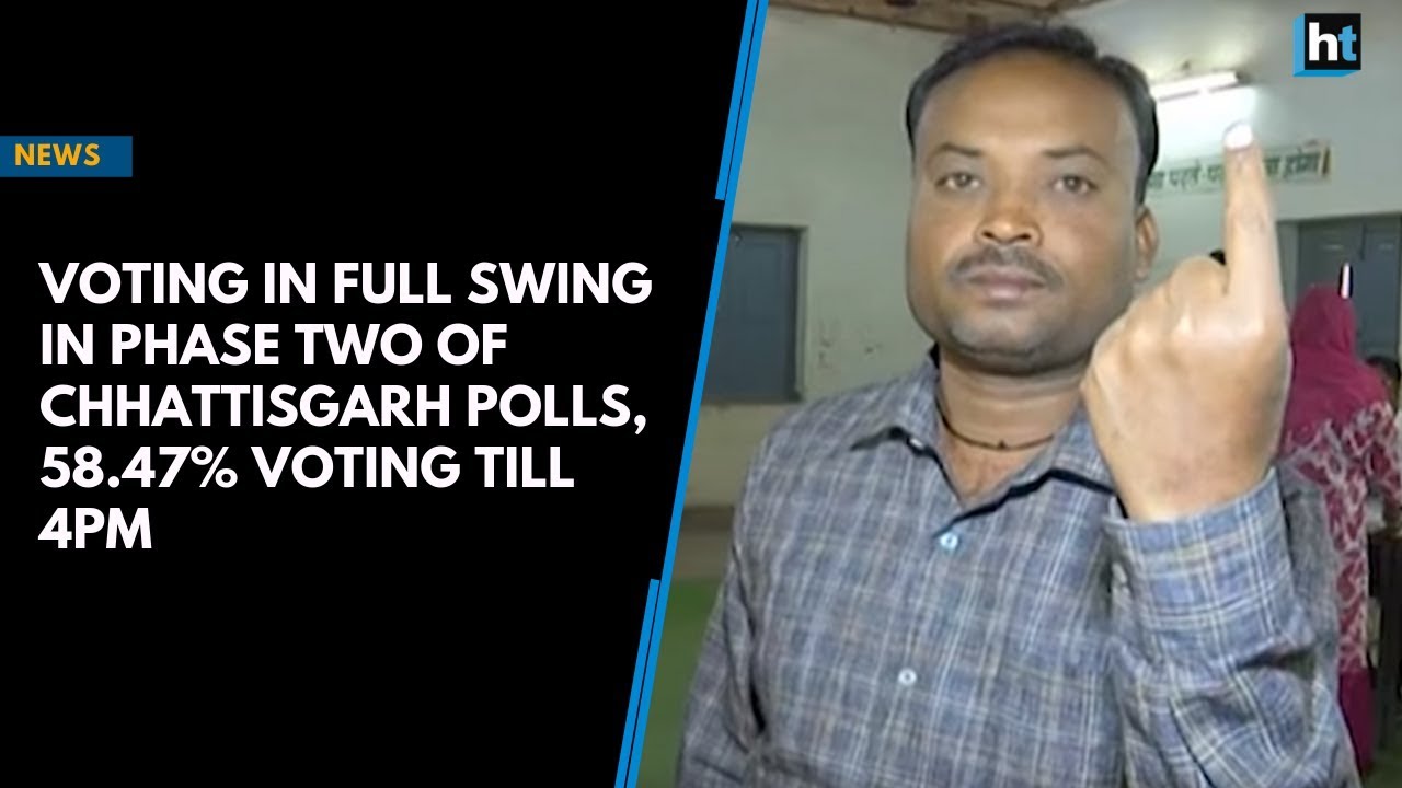 Voting in full swing in phase two of Chhattisgarh polls, 58.47% voting till 4pm