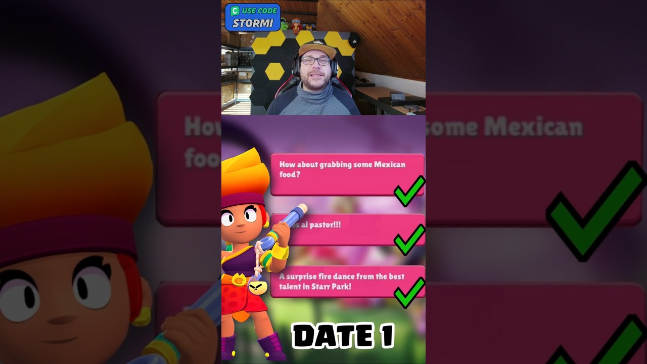 Ответы на вопрос &laquo;Свидание 1 с Эмбер&raquo; в Brawl Stars🎁