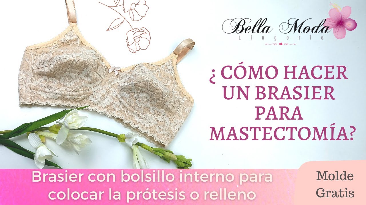 ¿CÓMO HACER UN BRASIER PARA MASTECTOMÍA? DIY - MOLDE GRATIS