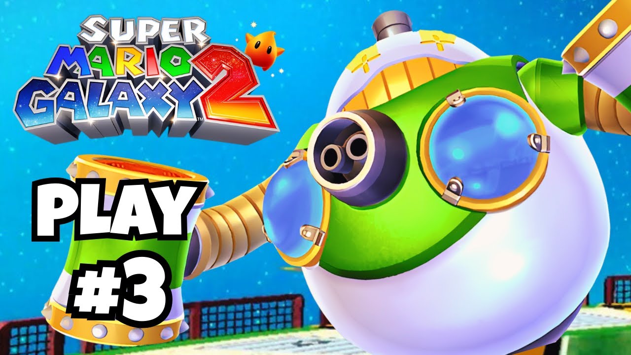 Super Mario Galaxy 2: Completing World 3 (Part 3) - Gameplay Walkthrough! [4K]