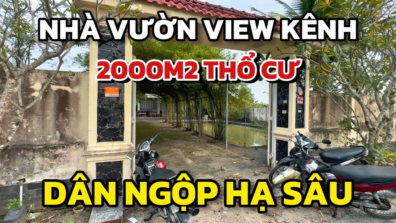 Nhà vườn siêu ngộp rộng 2000m2 đất thổ, đụng là bán ngộp quá, gần Ql50 bình chánh về trung tâm TPHCM
