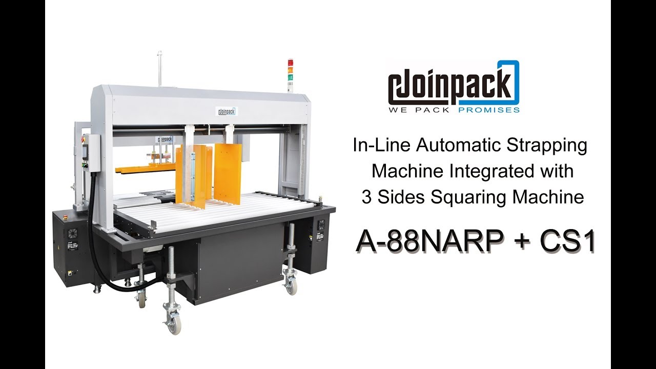 Fully auto strapping machine and squaring machine A-88NARP+CS1