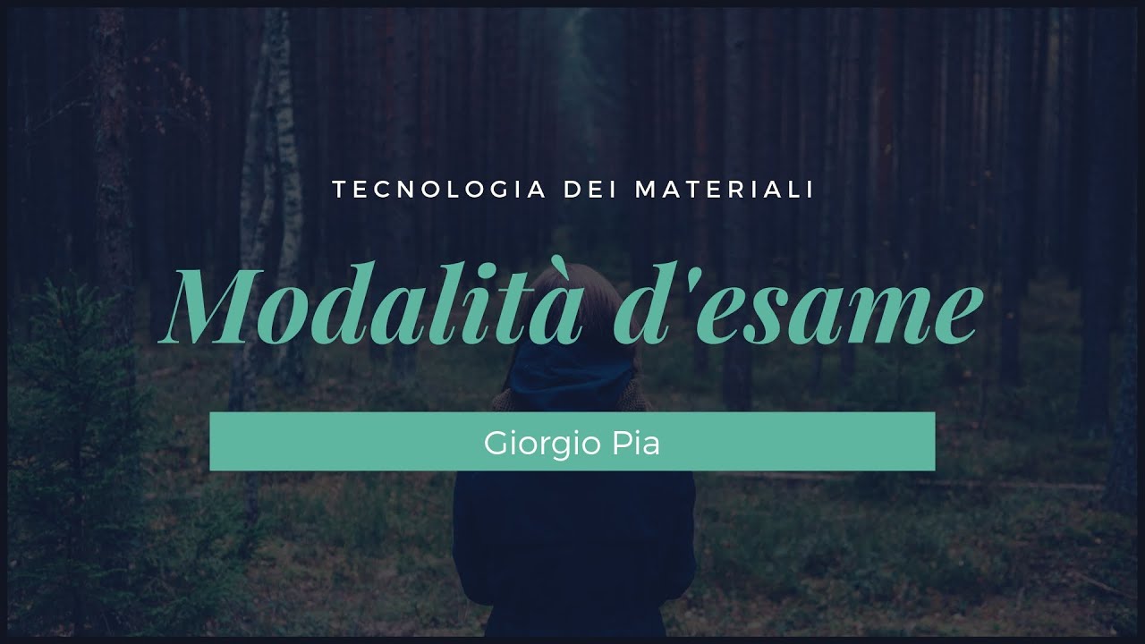 Tecnologia dei Materiali - Esame - Architettura - Unica