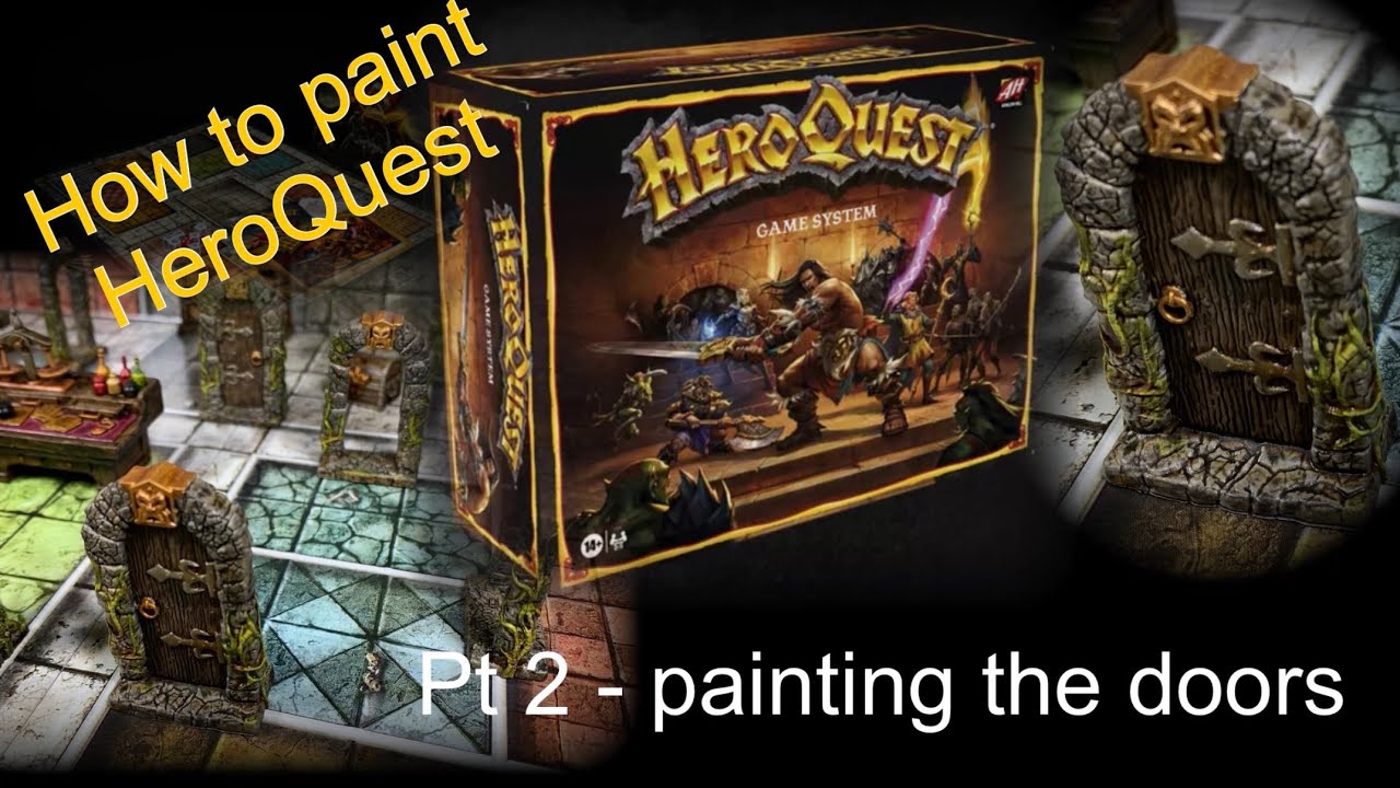How to paint HeroQuest - part 2 - painting the doors - quick and easy wargaming scenery guide