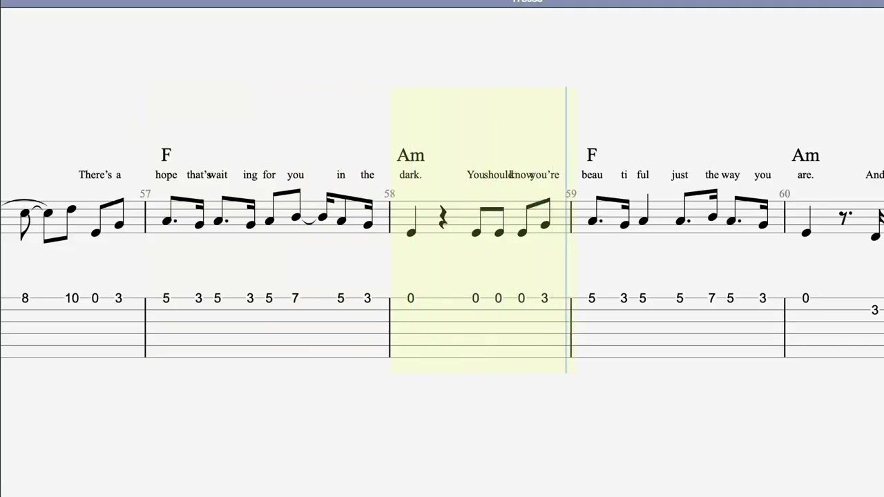 Scars To Your Beautiful by Alessia Cara - Easy guitar tutorials with backing track