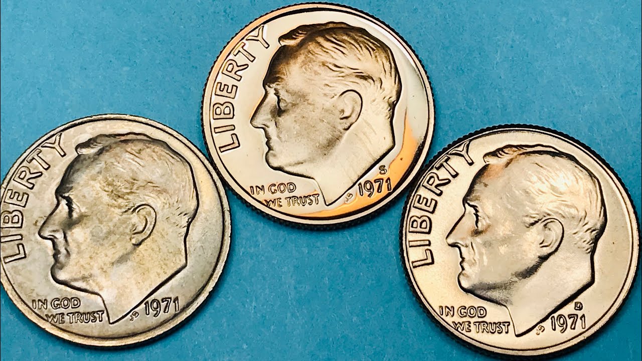 US 1971 Roosevelt Dime - United States 10 Cents Coins