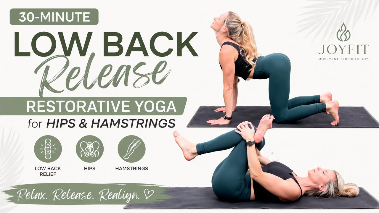 30-Minute Low Back Release | Restorative Yoga for Hips & Hamstrings