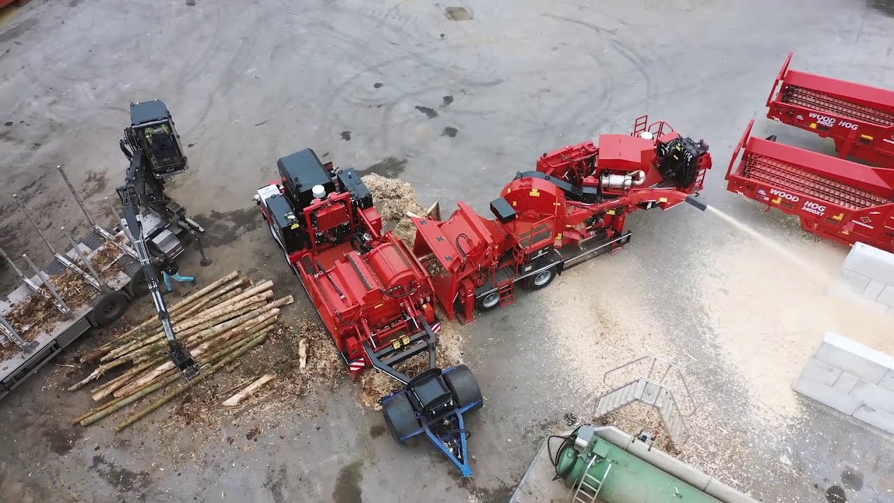 The complex for the production of wood chips Morbark 223 Flail + Morbark 23X