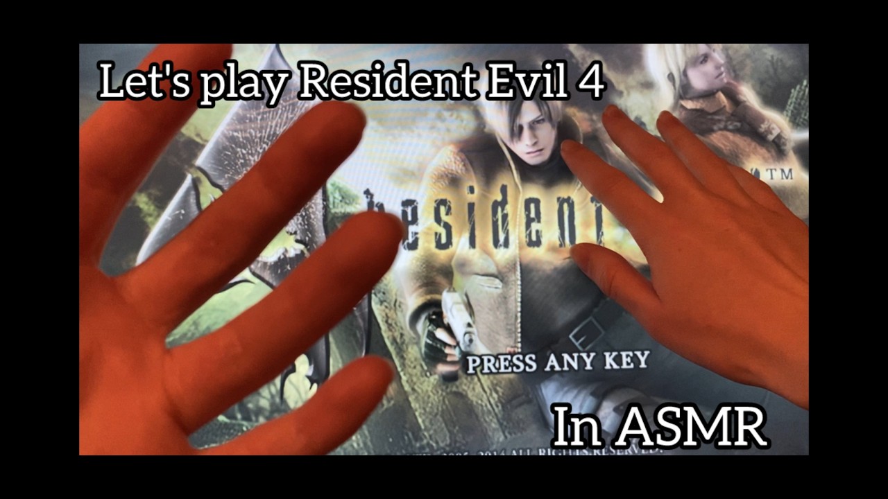 Let's Play Resident Evil 4 in ASMR | Hand Movements, Whispers, Mouth Sounds, and Leon S. Kennedy