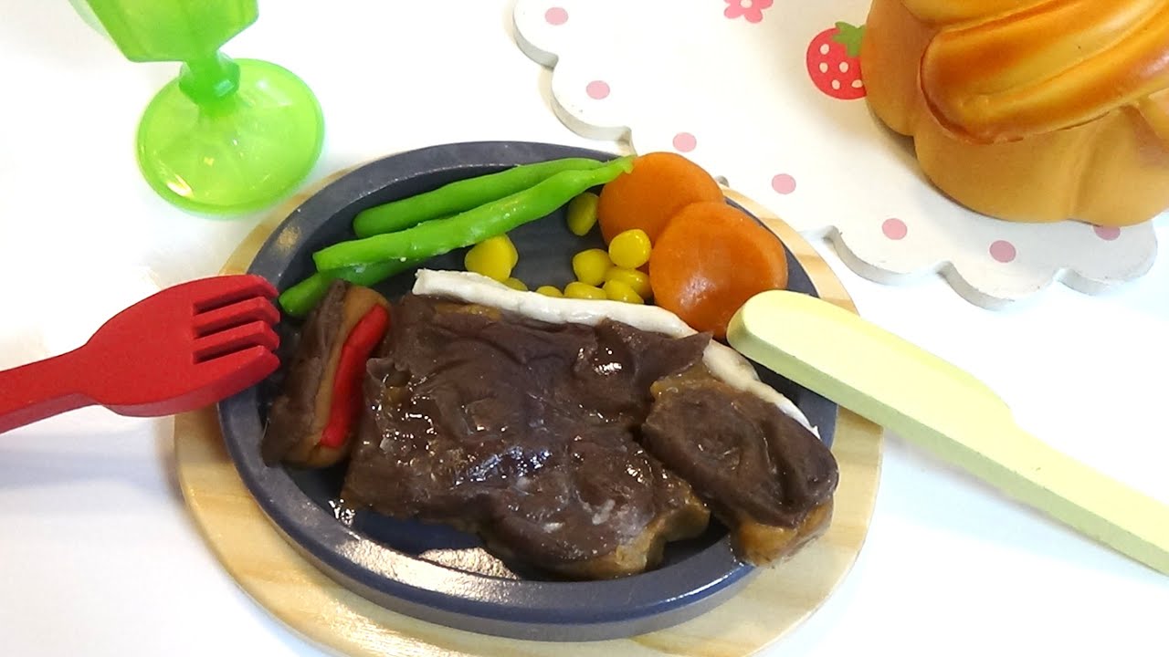 リアルおままごと✨けむりもくもくステーキclay work