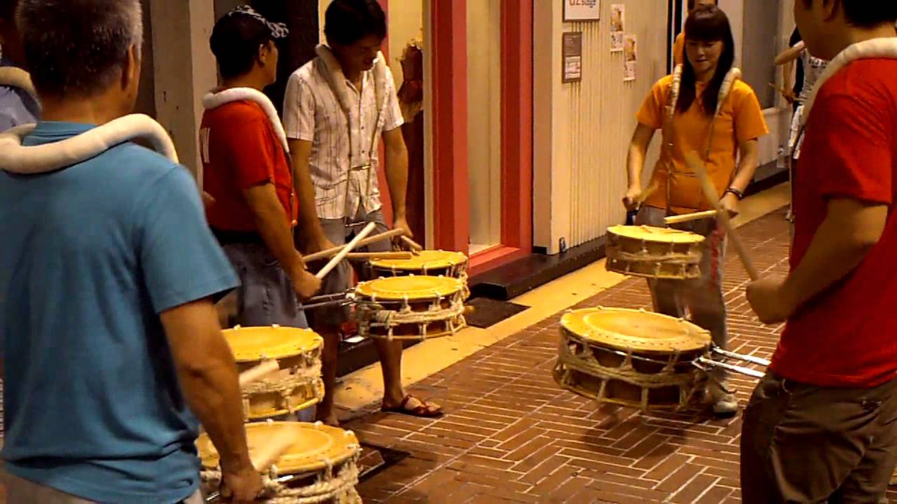 20120713阿波踊り阿呆連の練習風景「締め太鼓」