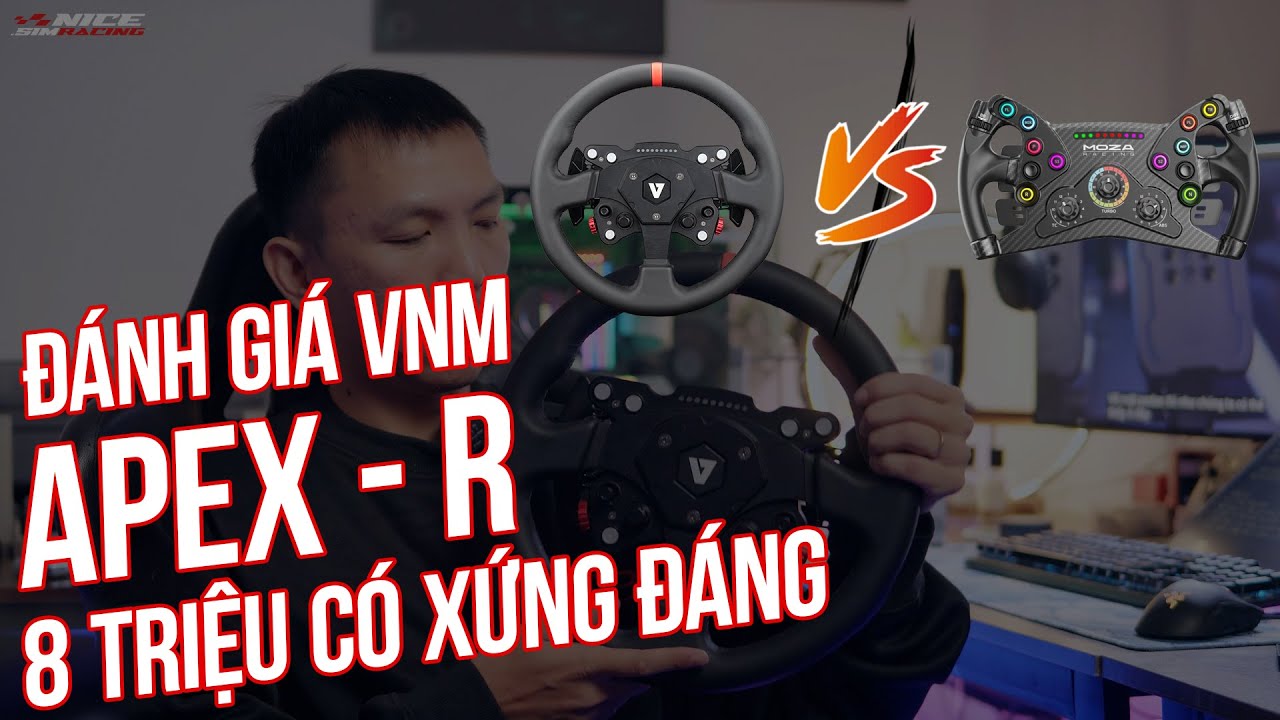 Đánh giá chi tiết Vô lăng #VNM Wheel #Apex-R hãng Simracing đầu tiên tại Việt Nam vươn ra thế giới