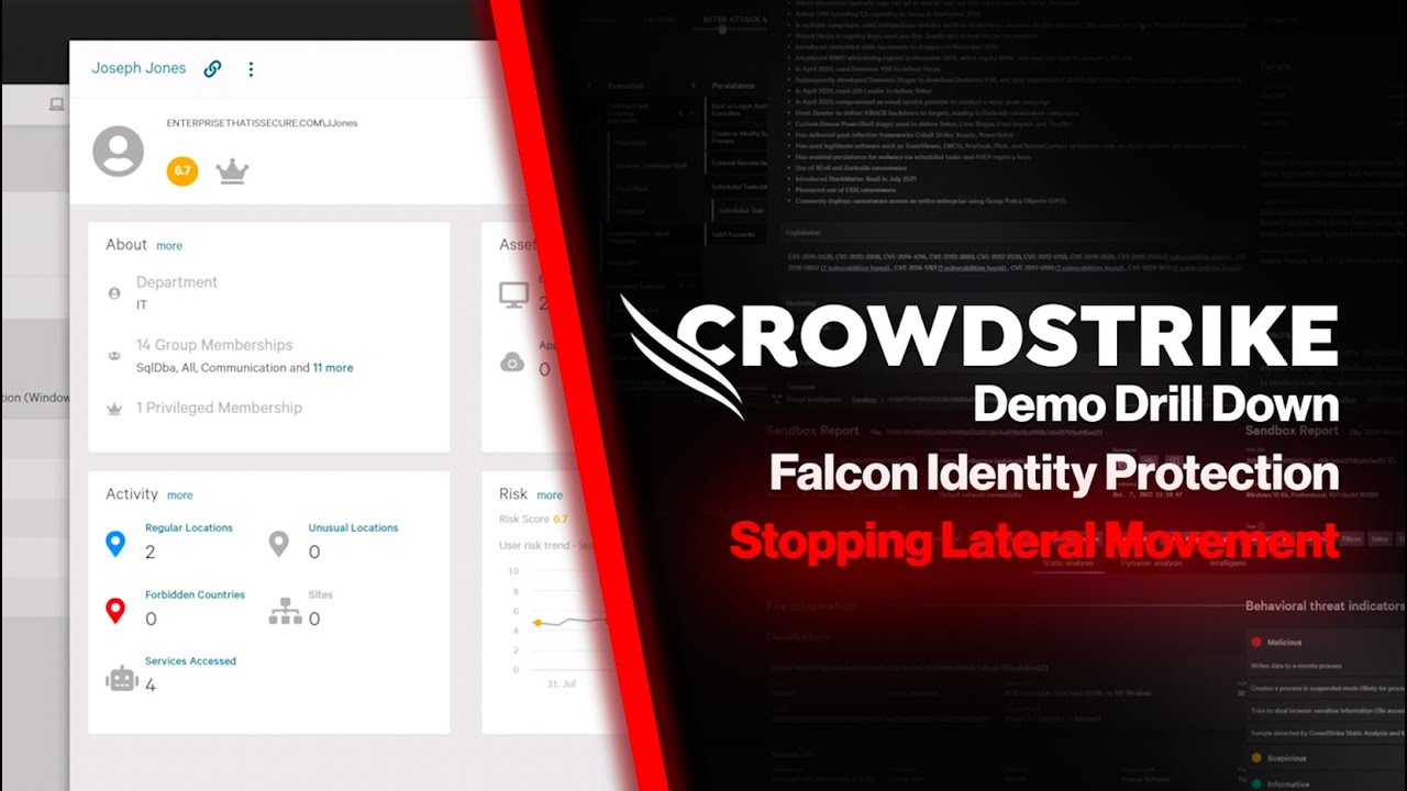Falcon Identity Protection Lateral Movement: Demo Drill Down