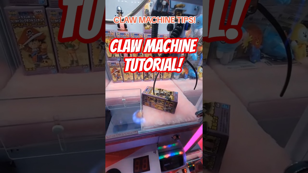 CLAW MACHINE TUTORIAL!  Win using these tips at the arcade! #arcade #clawmachine #round1 #cranegame