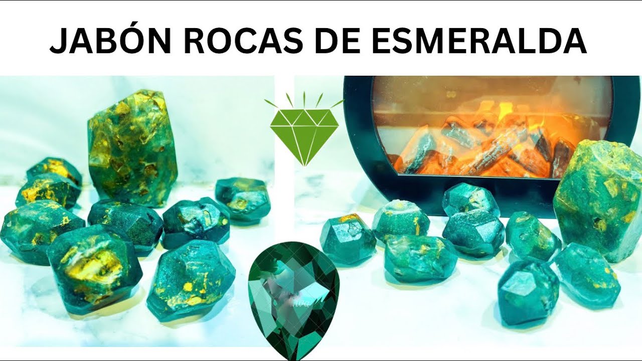 JABÓN GEMAS DE ESMERALDA  BASÉ EN GLICERINA