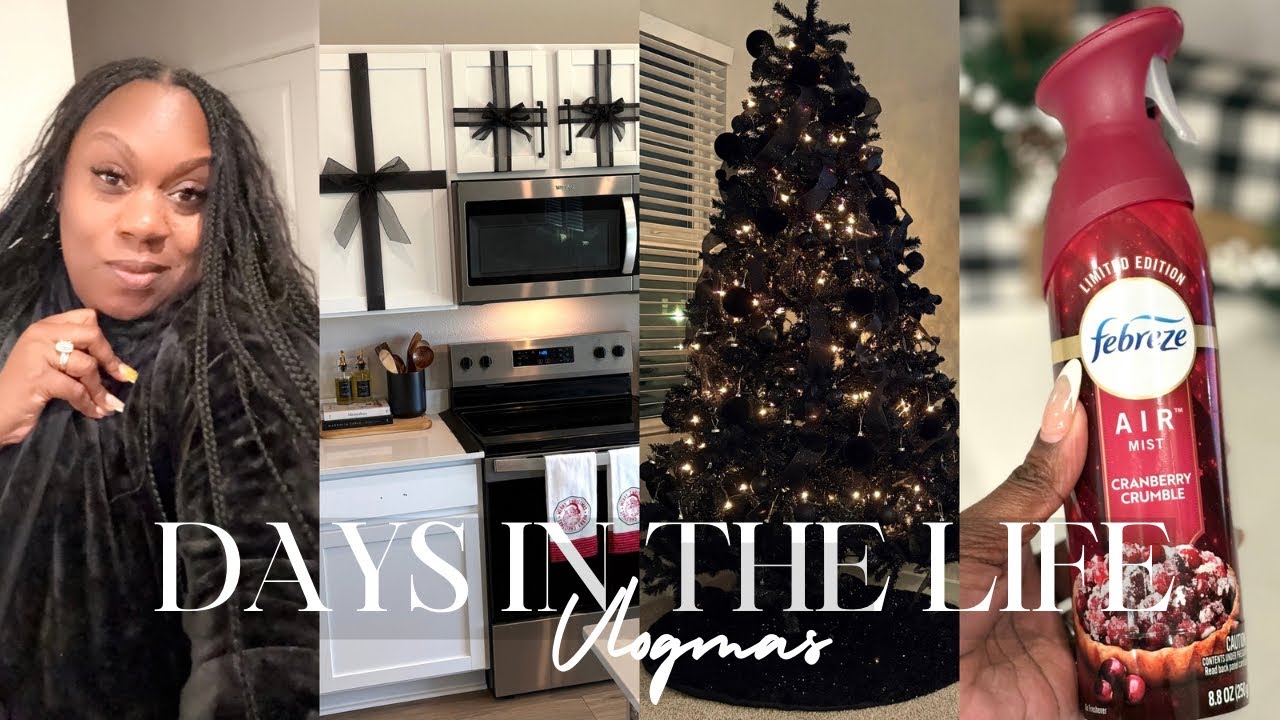 VLOGMAS EP 2| BLACK CHRISTMAS TREE| CHRISTMAS HOME DECOR UPDATES| SHOP & COOK WITH ME| FAMILY TIME