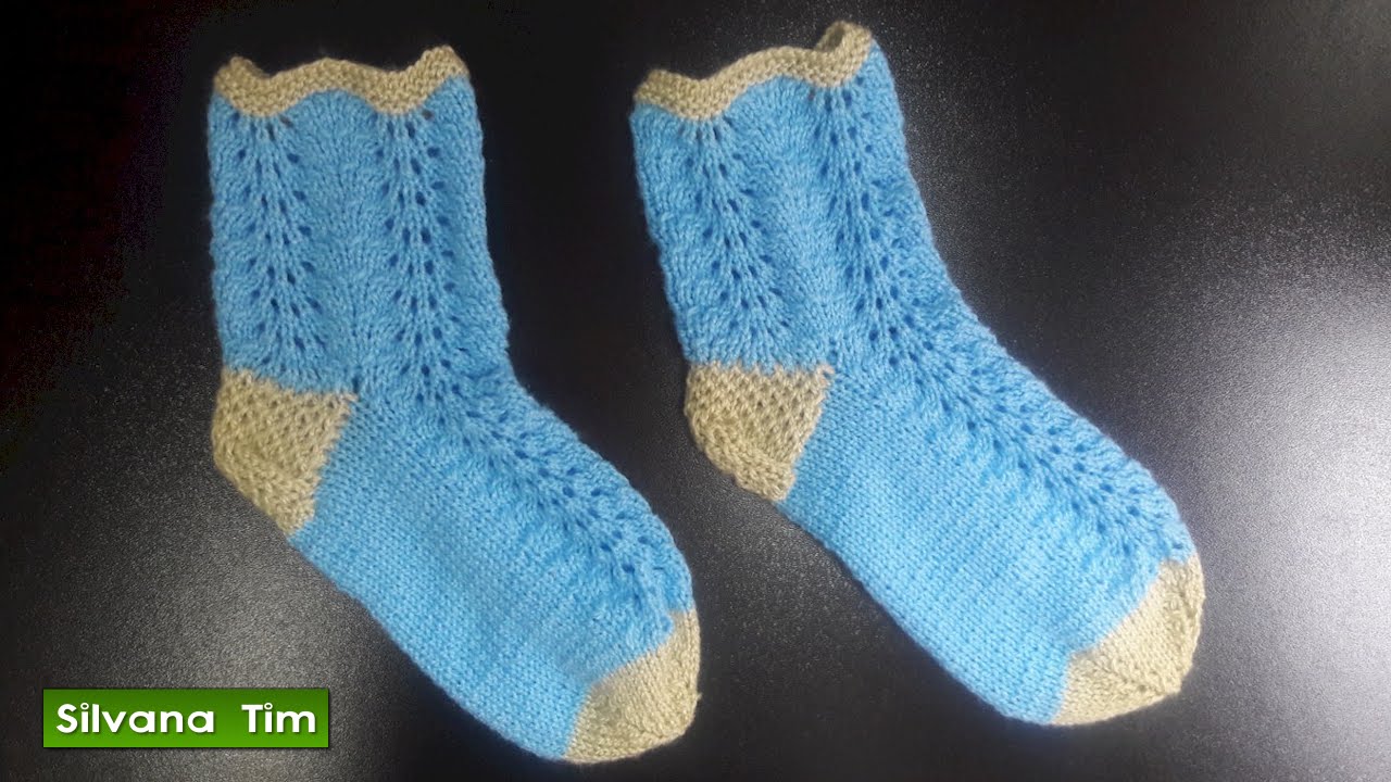 Clase de Tejido. Cómo Tejer MEDIAS o CALCETINES con Dos Agujas paso a paso / Silvana Tim # 470