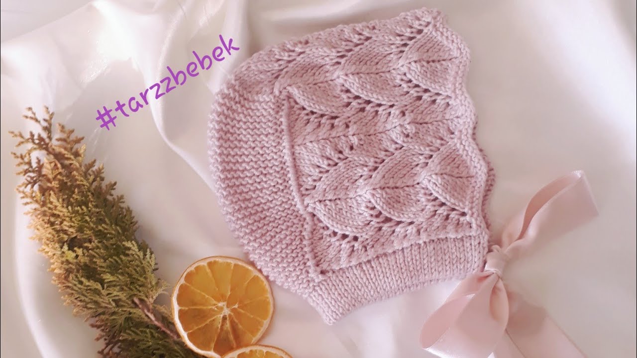 ARYA ajurlu bebek şapka,bonnet    #elorgusu #babyknits #babycrochet  #patterndesign #bebekörgümodel